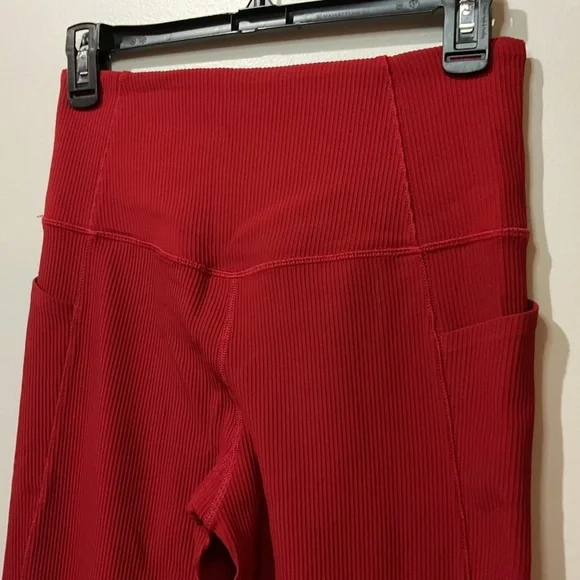 Athleta Salutation Stash Rib Flare Yoga studio Pant Women’s Size M - Picture 3 of 5